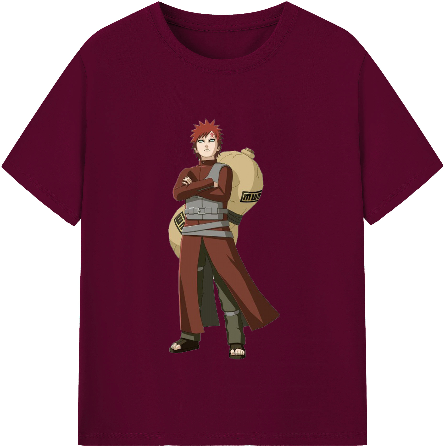 （画像用） NARUTO -ナルト- ガアラ Gaara レディースカジュアルプリントTシャツ（綿100％）